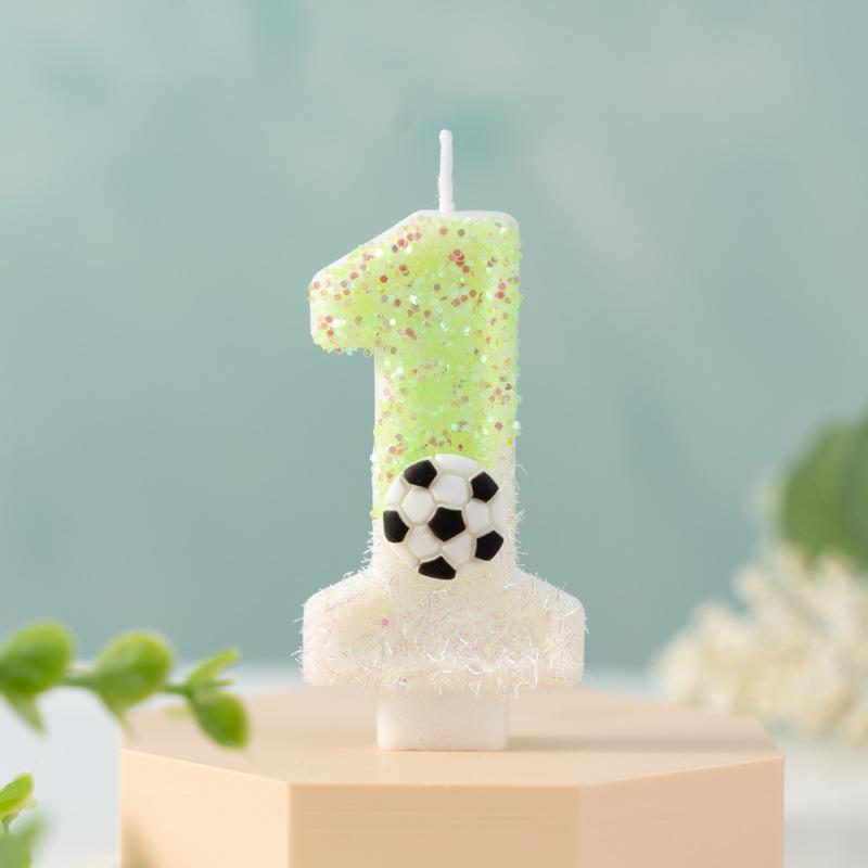 Нумерованные Футбольные Свечи для Дня Рождения, Украшения для Торта