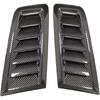 GSRECY Universal Hood Vent Scoop Kit Air Flow Intake Louvers Hood Trim Cover Compatible with Focus RS ST MK2 Style (Carbon Fiber Look)