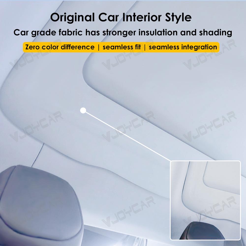 Tesla Model Y Sunshade with Gesture and Voice Recognition for Enhanced Sun Protection