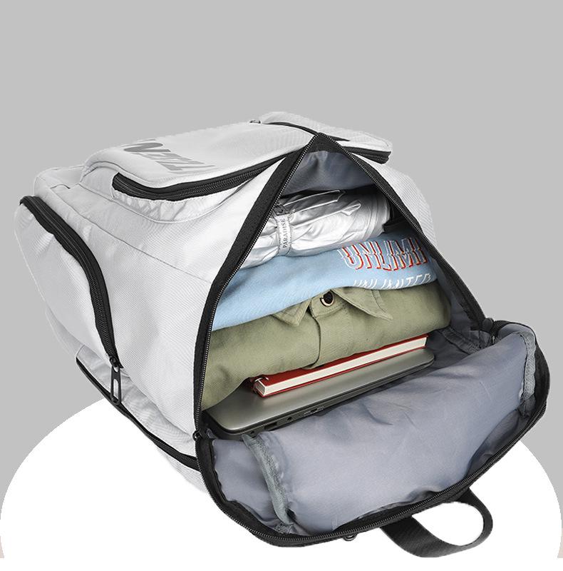 Unisex Lightweight Badminton Racket Bag with Shoe Compartment & Laptop Pocket - Large Capacity for Short-Distance Outdoor Travel