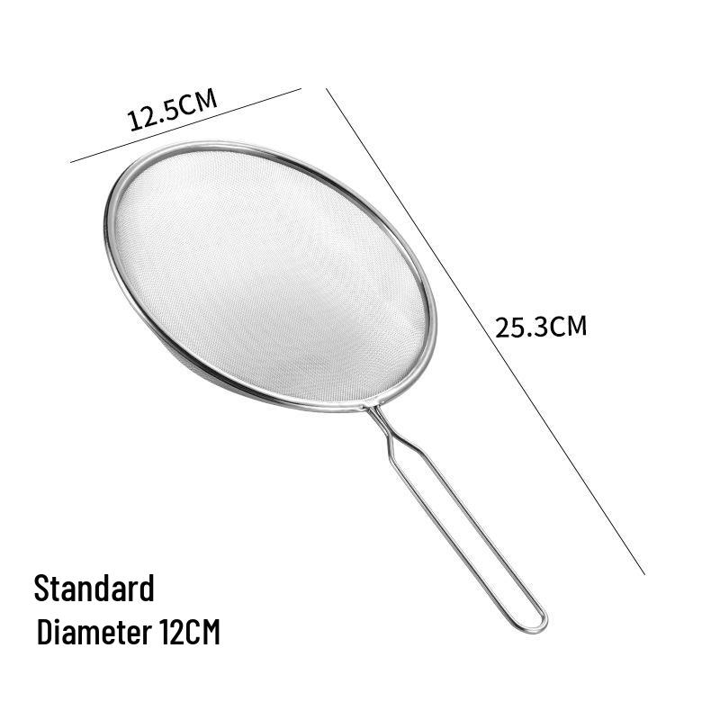 

Double-Eared Stainless Steel Colander: Fine Mesh Filter for Soy Milk, Oil, Juice, and More