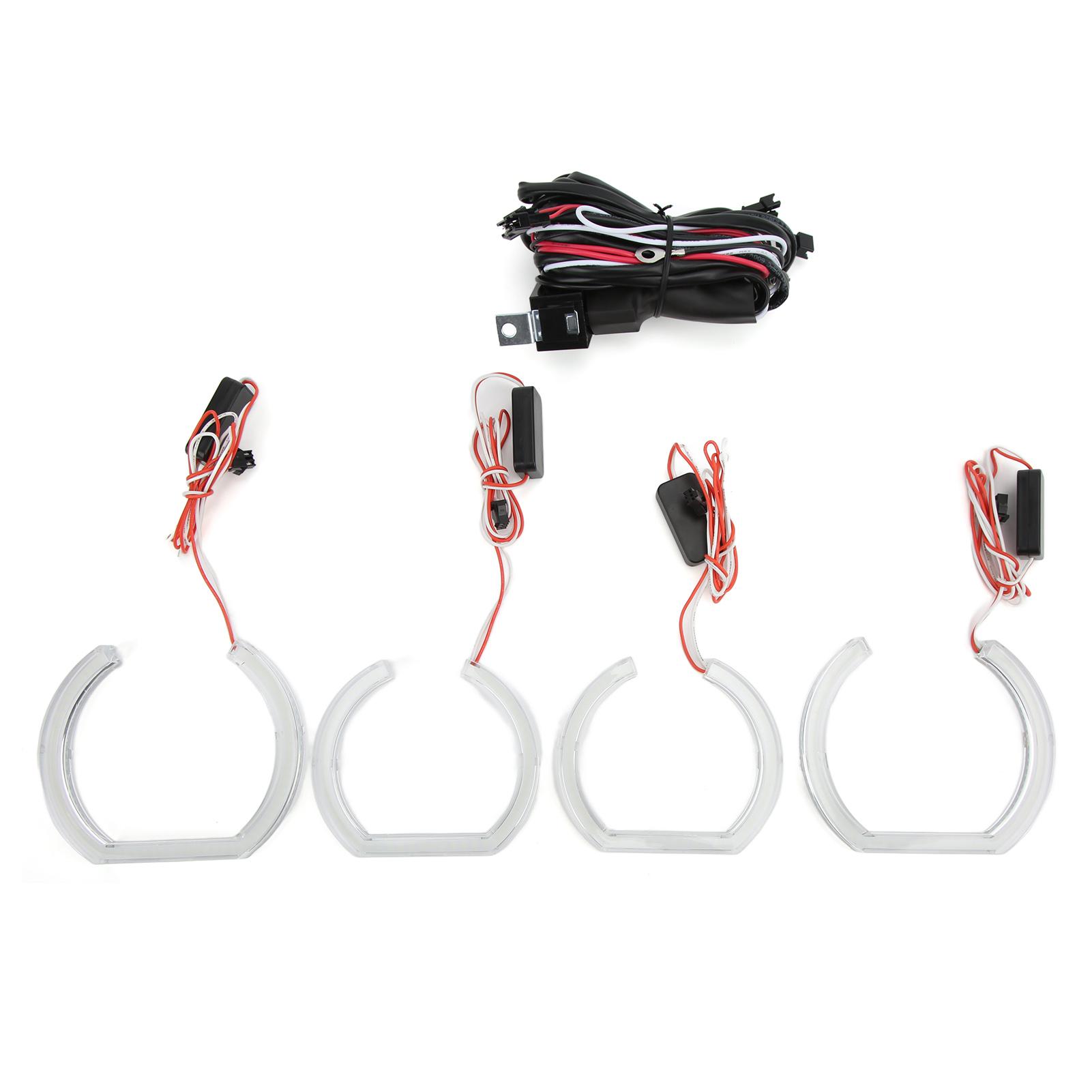 Kit Faro LED Angel Eyes Bianco per Auto Stile DTM Sostituzione per E82 E88 E87 E81 2008‑2011 Faro Xenon