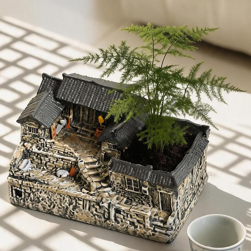 Micro Landscape Decoration Ornament Retro and Nostalgic House Ornament Home Living Room Bedroom Decoration Gift for Friends