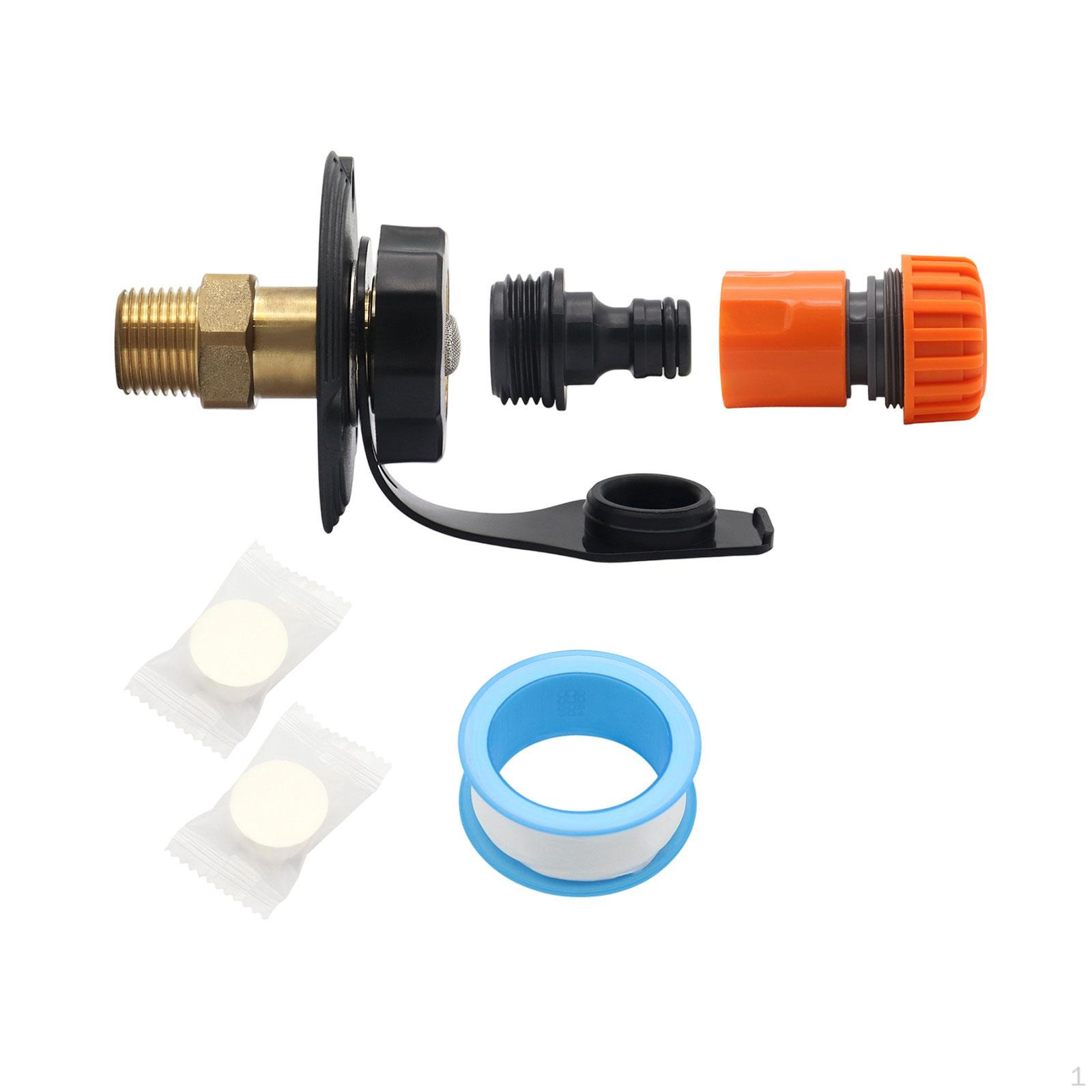

RV City Inlet Replacement Reliable Parts Connection Convenient Water Hose Connector with Check білий