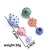 Versatile Asymmetric Earrings, Creative Color Clay Spliced Dangle Earrings For Women
