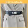 Wide Simple Leather Belt For Women Adjustment For Dress And Coat Styling Gift