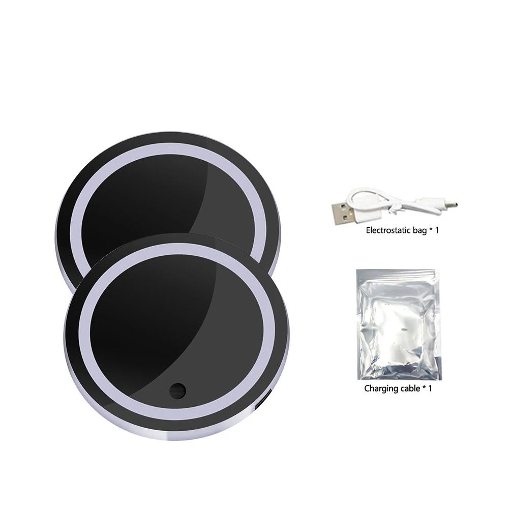 New Car LED Multicolor Cup Holder Lights USB Charging Dynamic Ambient Window Atmosphere Lamp Decor