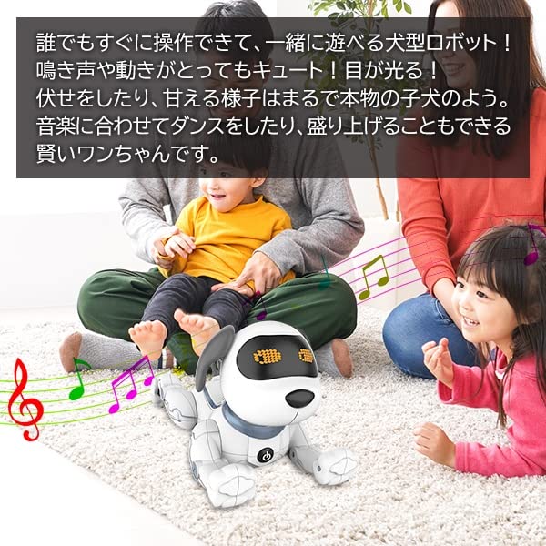 ROBOT PLAZA Robot Dog Children's Toy Educational Toy Popular Dog Robot Pet Robot Dog Simple Programming Robot Pet Birthday Gift Boys