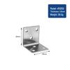 Stainless Steel 90° L-Shaped Angle Bracket for Shelf Support and Wood Board Connection