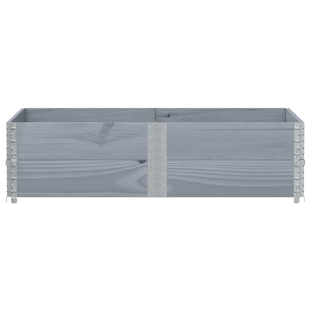Vidaxl Donica Ogrodowa, Szara, 150X100 Cm, Lite Drewno Sosnowe