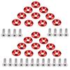 20 Pairs Fender Washer Bolts Screws Aluminum Alloy Bumper Fender Washer Bolts Screws Engine Anti-Theft Cap Holder No LOGO (Red)