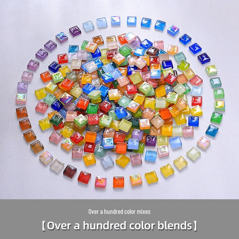 1cm Crystal Glass Colored Stones Mosaic DIY Kit for Kids