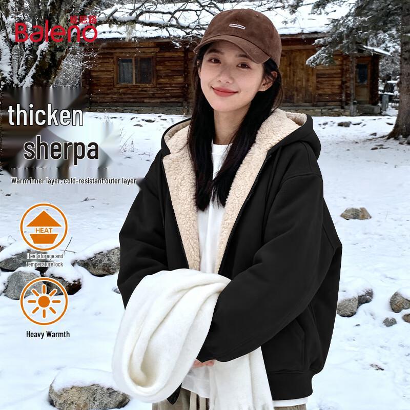 

Baleno Women s Winter Fleece-Lined Hoodie Jacket L