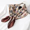 New Printed Silk Scarf Women's Imitation Silk Small Square Scarf Fashion Decorative Scarf Professional Versatile Autumn and Winter Scarf Shawl