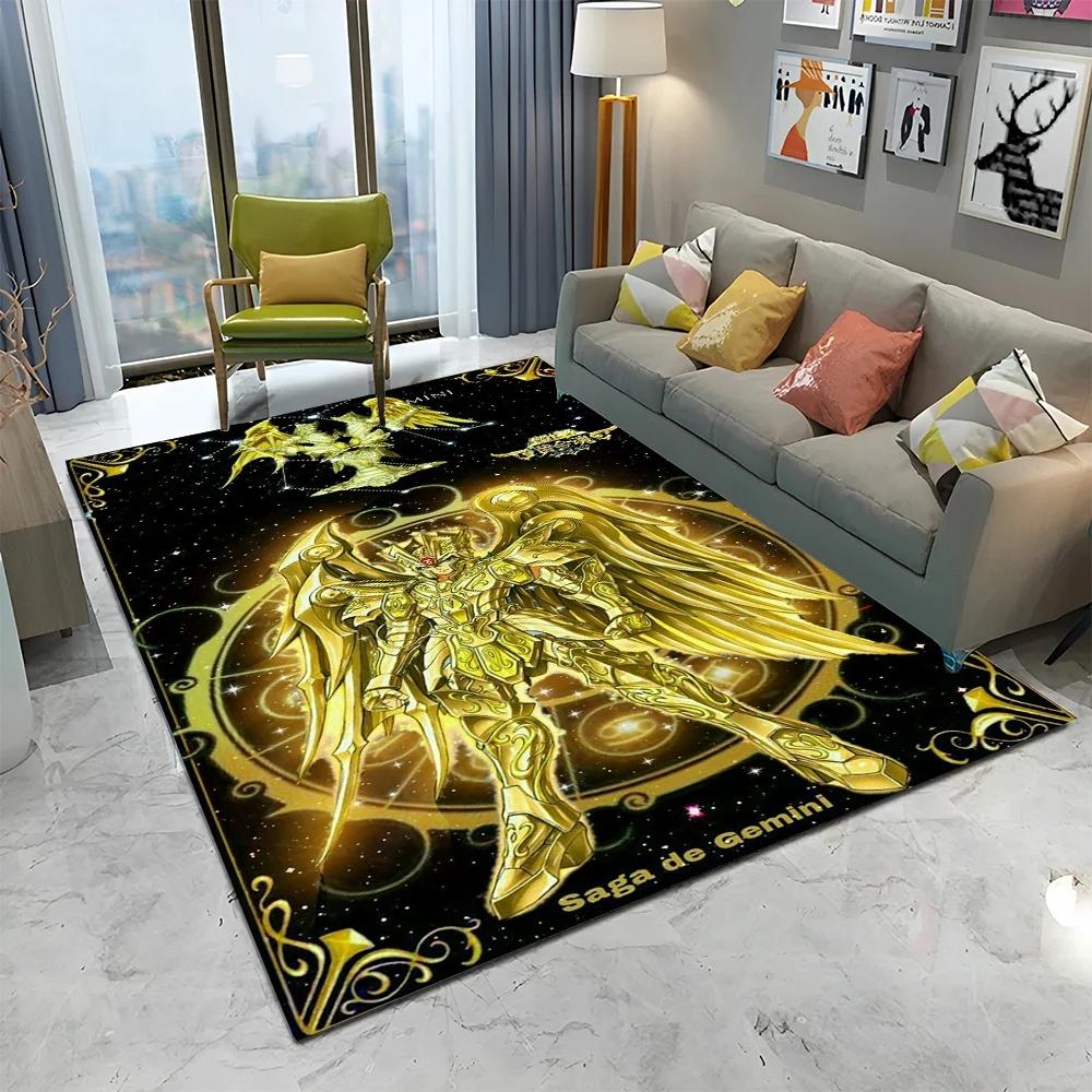 Retro Saint Seiya Anime Karikatür Halı Halı Ev Oturma Odası Yatak Odası Kanepe Paspas Dekor, çocuk oyun Alanı Kilim kaymaz Zemin Mat