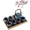 ChineseTea Sets - White Porcelain Tea Set with 1 Teapot Set, 6 Tea Cups, 1 Tea Tray, 1 Stainless Infuser, Minimalist Household Tea-things