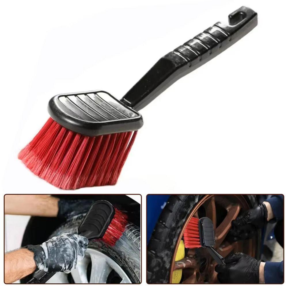 Ergonomic Design Car Wash Brush Effective Water Absorption Deep Cleaning Brush  For Car Wheels