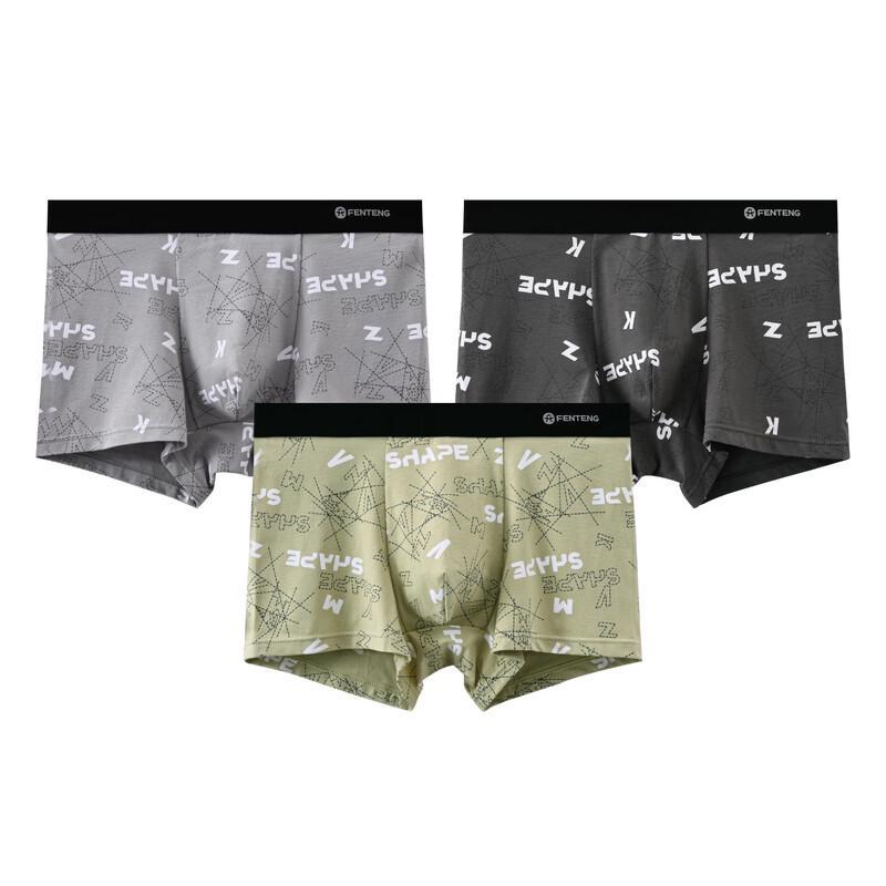 Fenteng Men's 7A Antibacterial Cotton Boxer Briefs