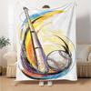 Baseball Theme Printed Blanket - Perfect for Couch, Bed, Travel & Outdoor Use | Machine Washable, Cozy & Durable.