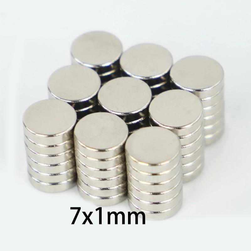 20/50pcs 7x1mm 6x2mm Disc Refrigerator Magnets, for DIY Projects, Crafts, Office, Workshop