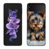 Yorkshire Terrier Dog Phone Case For Samsung Z Flip 7 6 5G Galaxy Z Flip 5 4 3 Black Hard Cell Cover Luxury PC Shell Coque