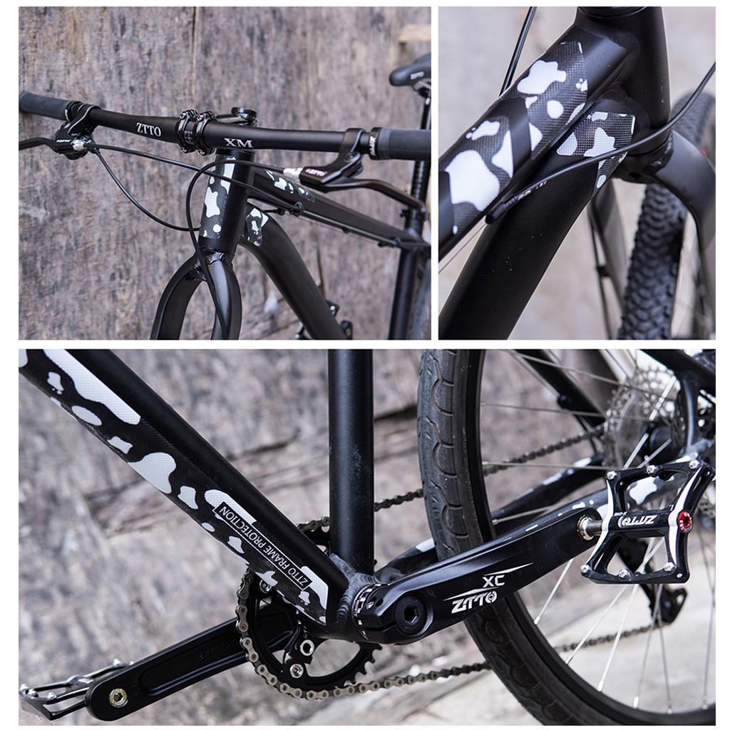 Bicycle Frame Protector Stickers Scratch Resistant Paster with Spot Pattern