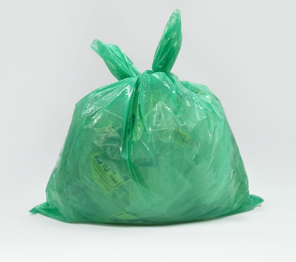 Japax Green Garbage 80cm x 65cm x Polyethylene Color For Commercial CCG45 Bags, 45L, 0.003mm Thick, Bags, Type, Green, Smooth, Use, Crafts, 10-Count,