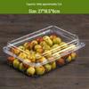 Chulu Disposable Transparent Rectangular Plastic Food Containers with Lids