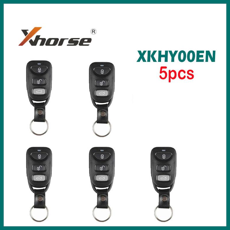 5PCS/LOT Xhorse XKHY00EN Universal Wire Remote Key 3 Buttons for Hyundai Type VVDI2 Car Remote Key X007 English Version