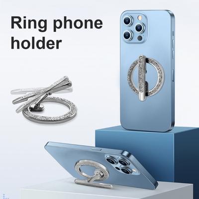 Mehrwinkel-verstellbarer glitzernder Broschen-Design-Telefon-Griff mit drehbarer magnetischer Basis Finger-Ständer-Halterung für das Telefon