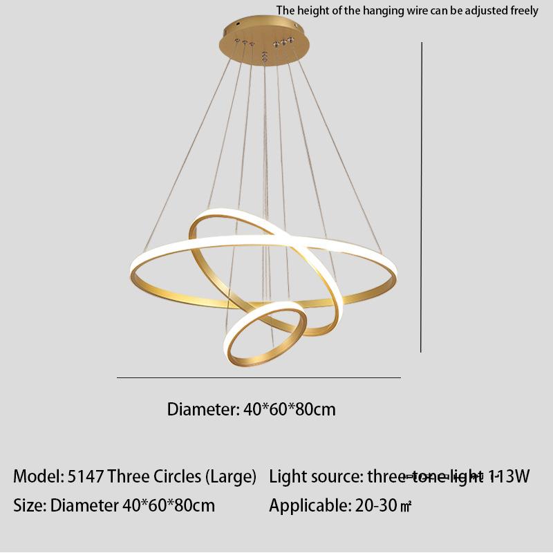 Dining Room Ring Chandelier Led Hanging Lamp Round Circle Black Chandelier for Living Room Bedroom Kitchen Indoor Decor Lighting