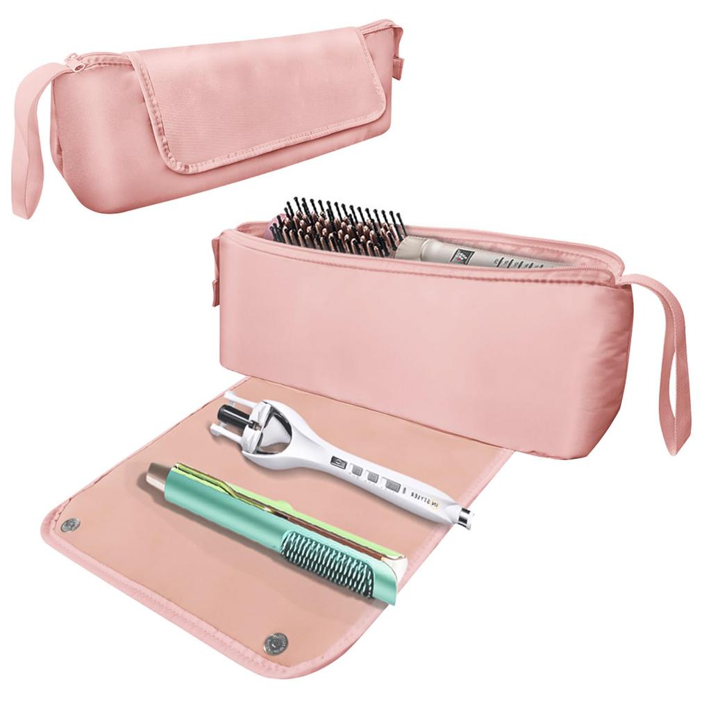Linkidea Travel Bag and Portable Travel Essentials Travel Organizer for Hair Tool Storage Bag Gift for Frequent Travelers Heat-Resistant Mat, Women,