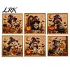 Halloween Home Decorations Witch Hat Cat DIY 3D Pearl Painting Kit with Frame, Hand-Pasted Art Craft for Adults, Relaxing Personalized Gifts