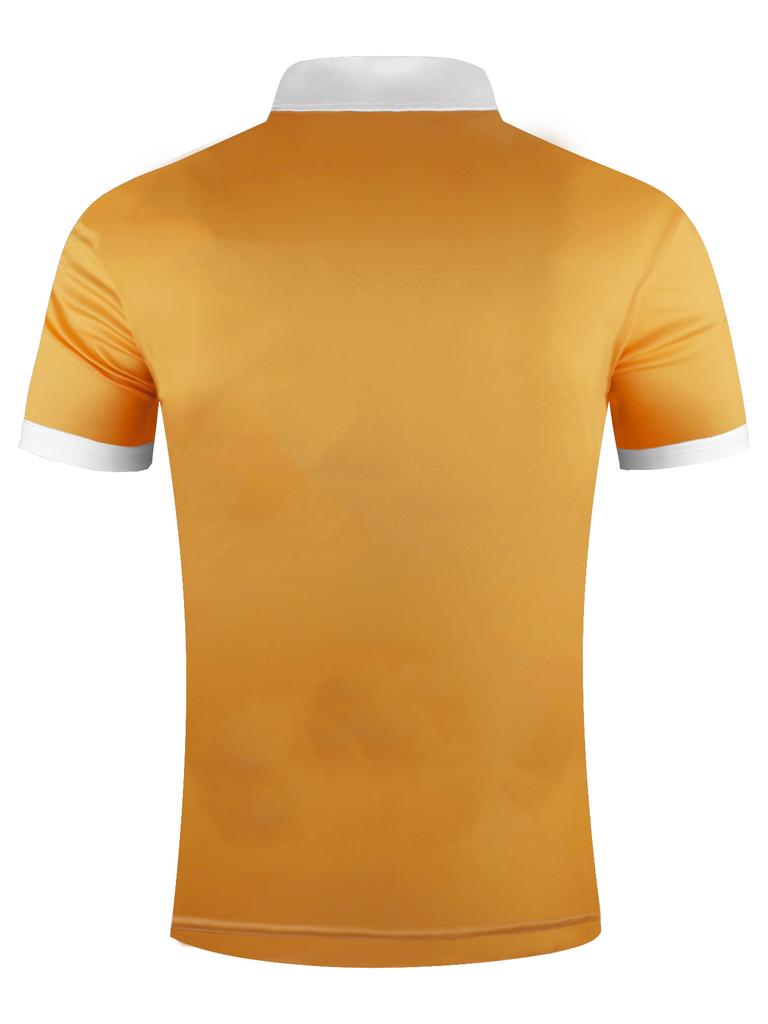 New Men's Polo Shirt Color Block Print Simple Men's Summer Casual Short Sleeve Loose Fashion Shirt