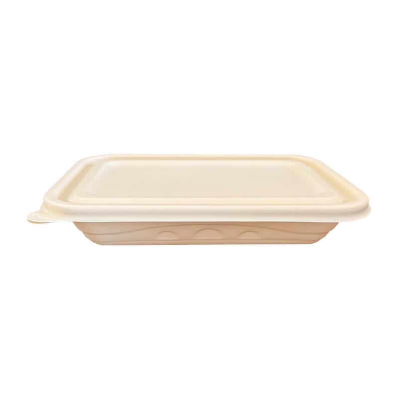 Compostable Rectangular Takeout Containers with Lids