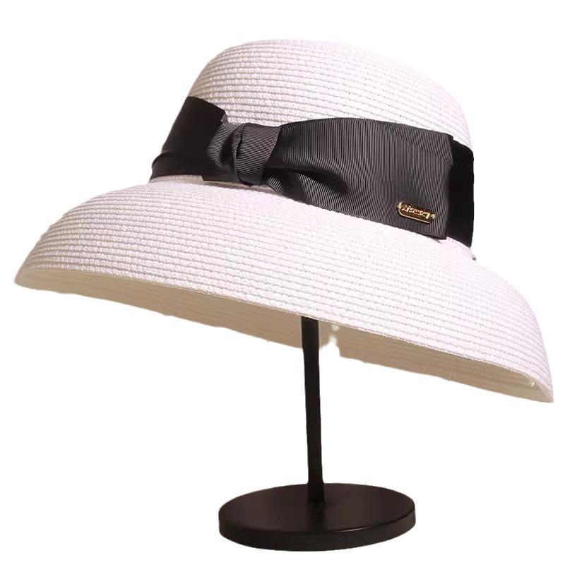 Straw Hat Summer Big Brim UV Protection Sun Hat Outdoor Outing Vacation Beach Sun Hat