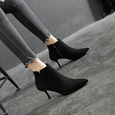 High Heel 7cm New Large Short Boots, Single Boots, Work Boots, Commuter Women's Boots, Versatile Temperament, Thin Heel Women's Shoes