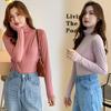 Women's Modal Turtleneck Undershirt Long Sleeve T-shirt Spring Autumn Winter Solid Color Stretch Tight Top