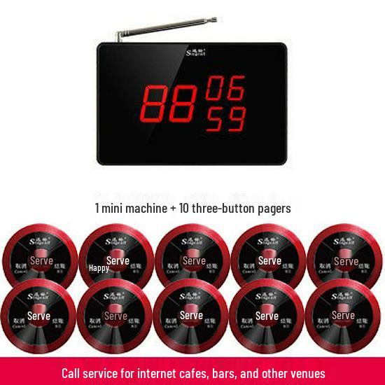 Xunling SC-R10 Wireless Paging System for Restaurants and Hotels