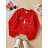 Kids Crewneck Sweatshirt, Minimal Line Art Cliff Sunset Silhouette Print,Spring Autumn Casual Sport Tops