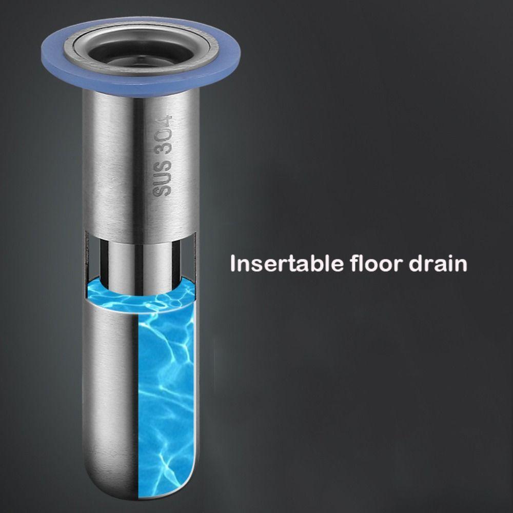 Stainless Steel Floor Drain Cores Embedded Floor Strainer Shower Drain Cover  Hair Filter