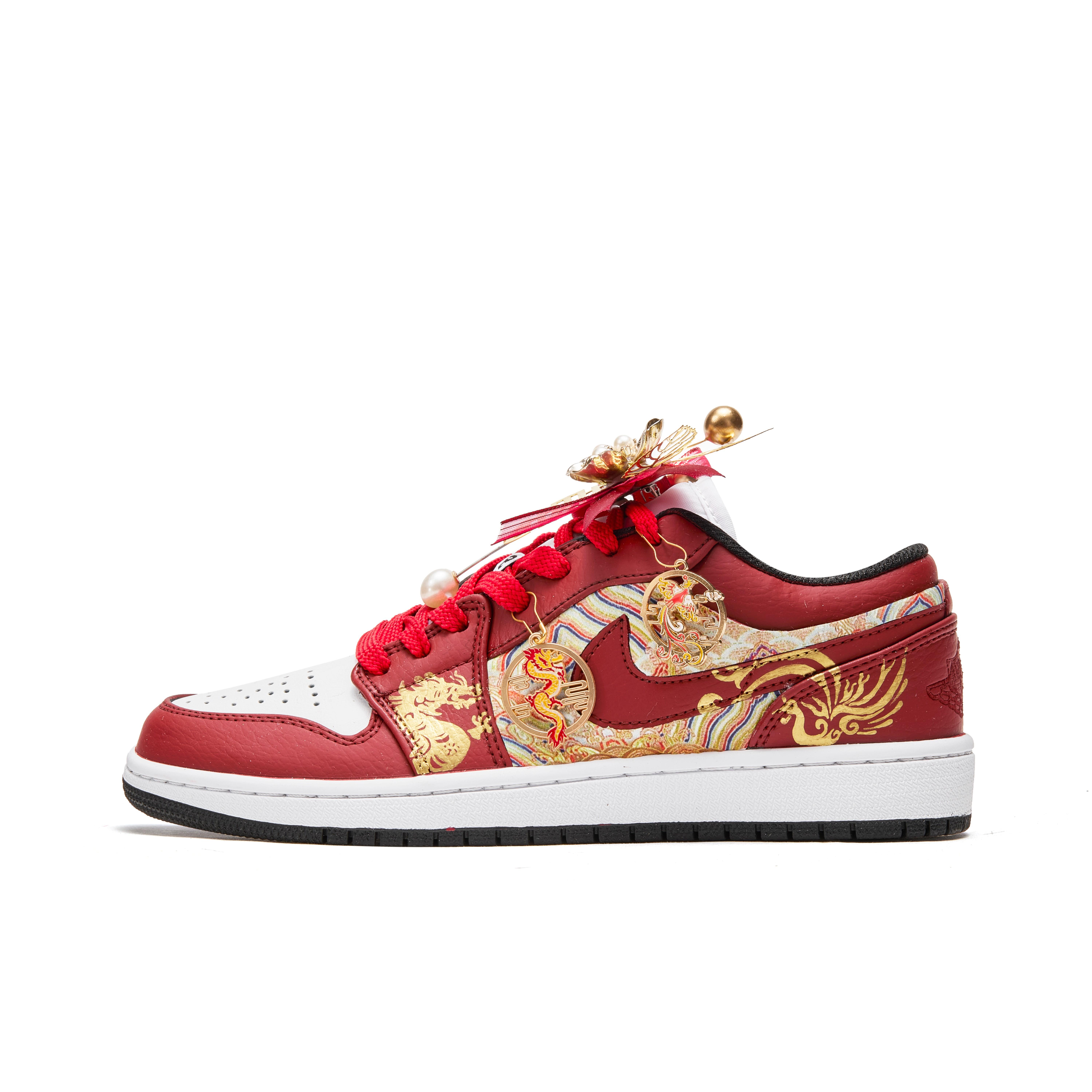 

Jordan Air Jordan 1 Slip Resistant Slip Resistant Low top Vintage Basketball Shoes Men s Red White 553558-131(Team202-) 43