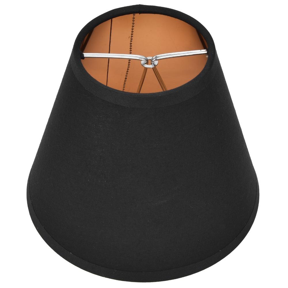 6PCS Black&Gold Lamp Cover Clip On Design Small Lamp Shades Modern Lampshade  Chandelier Replacement