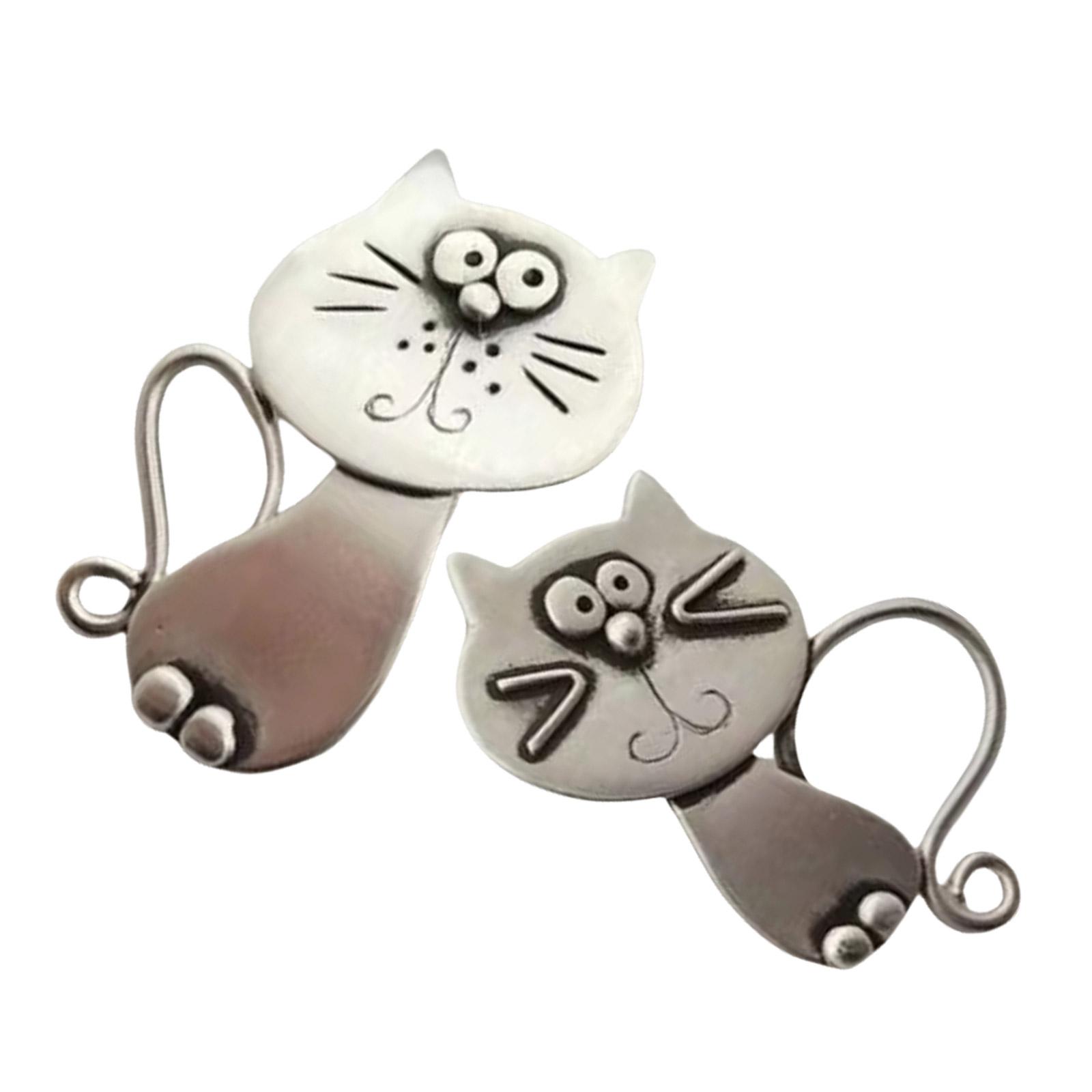 

Очаровательные ретро серьги-пусеты в виде кошачьих ушек, игривые серьги-кошки, пусеты, украшение для подчеркивания уникального личного стиля