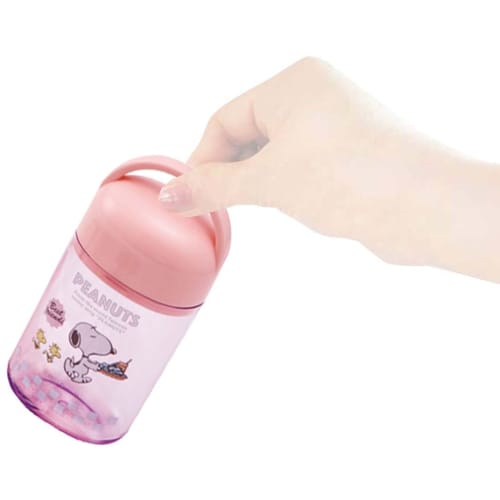 Skater Antibacterial Hand Towel Set with Case, Snoopy 80s Cafe Design, Made In Japan, 32 X 30.5 Cm (OA5AG-A)