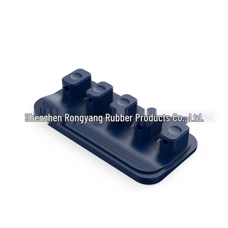 Silicone Magnetic Cable Organizer Set - Multi-Slot Desktop Cable Holder