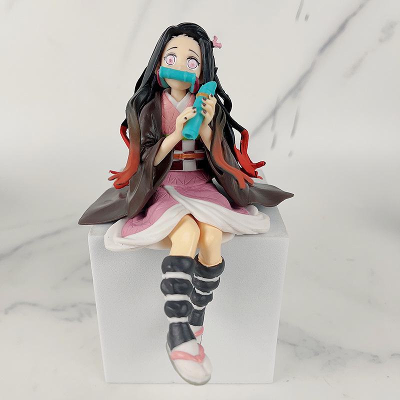 Demon Slayer Rice Ball Cup Noodles Figurines: Nezuko, Tanjiro, Zenitsu, Inosuke Doll Ornaments