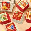 6pcs Traditional Red Envelopes Cartoon Money Bags Cash Gift Package  New Year Celebration