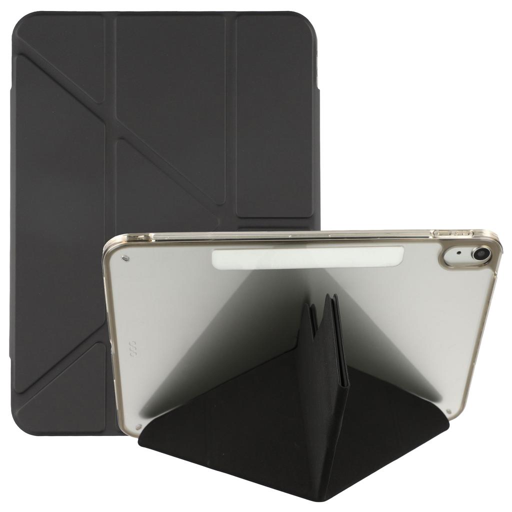For iPad (2025)/10.9 (2022) Case Magnetic Dual Clasp PU TPU Acrylic Origami Stand Tablet Cover