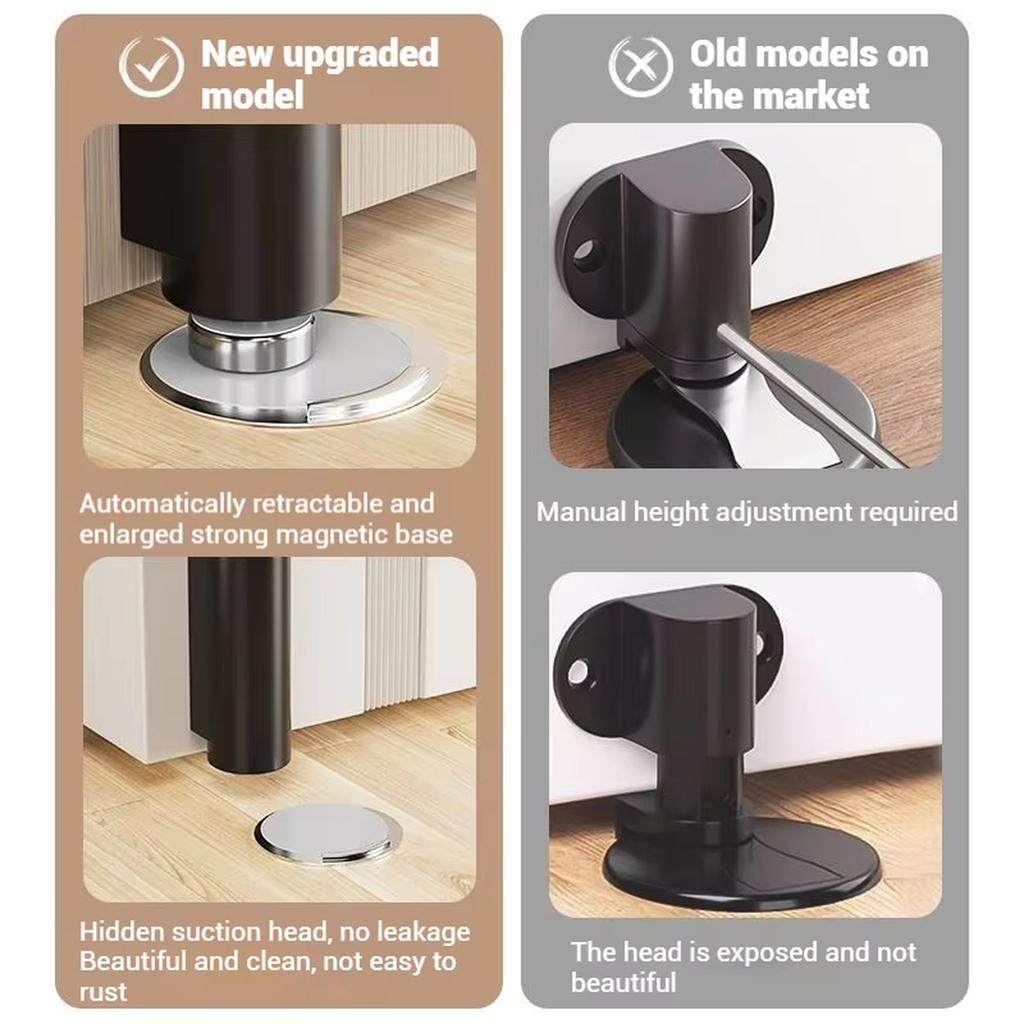Magnetic Door Stopper - Strong Magnetic Suction, Punch-Free Installation